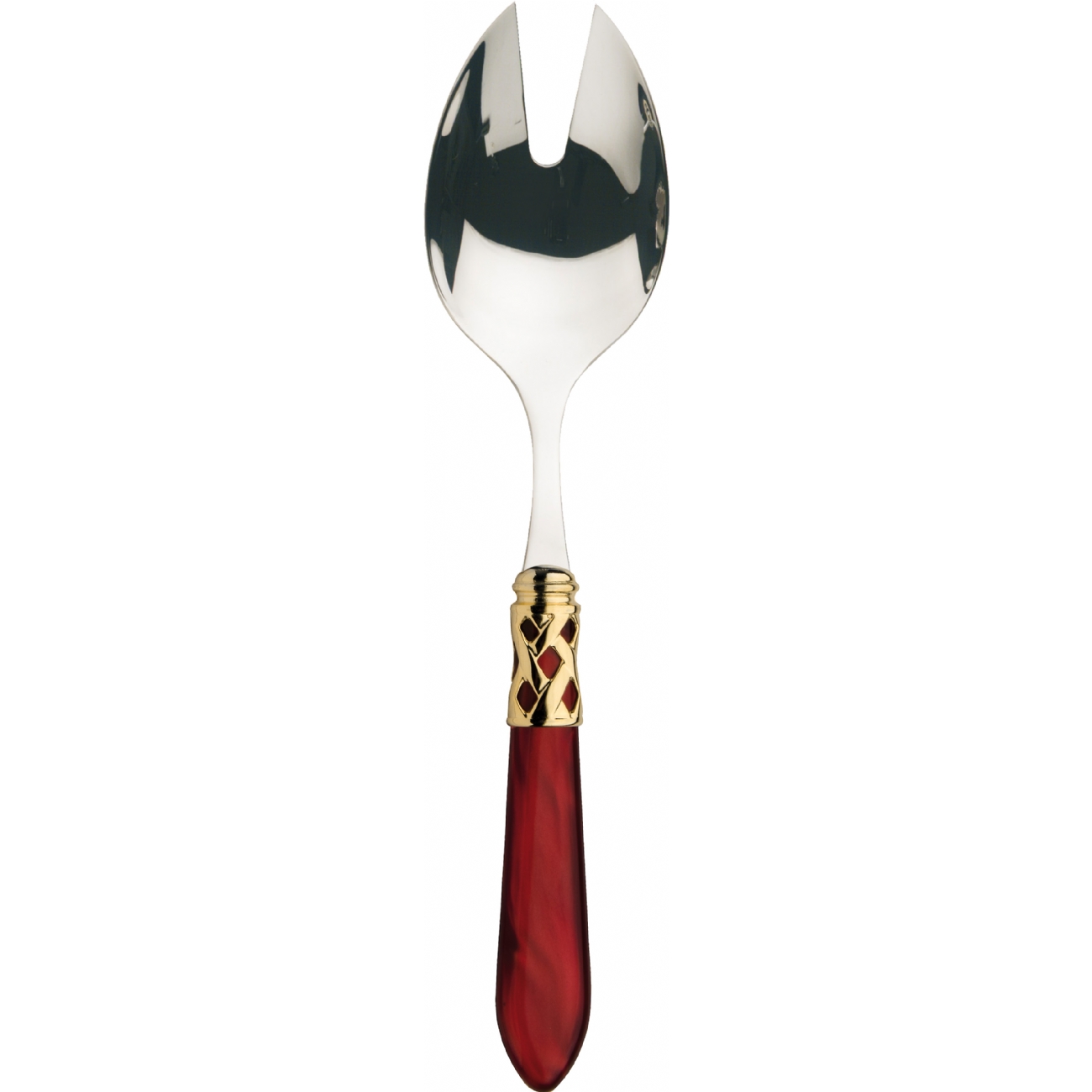 salad-serving-fork-burgundy-coloured-cutlery-aladdin-gold--plated-ring-4340-z