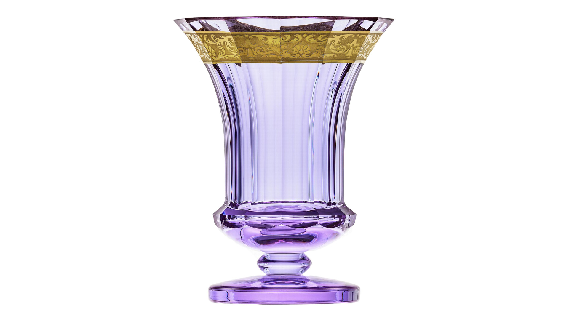 00628-25,5-CUT+OP flowers alexandrite Ваза Moser Глория 25,5см