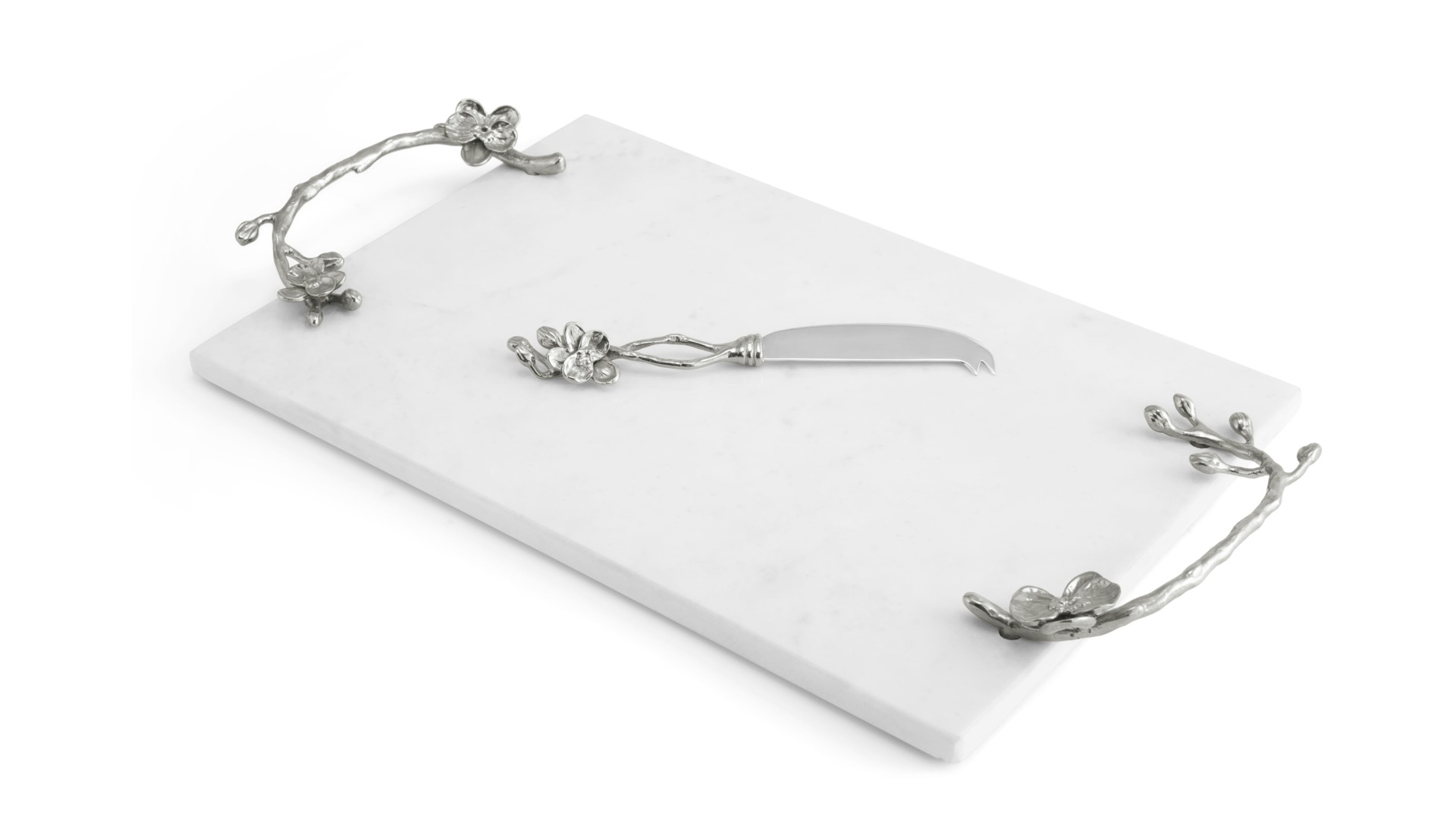 111863 White Orchid Cheese Board w_ Knife 2