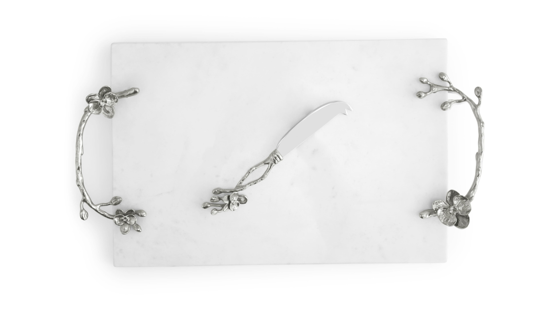 111863 White Orchid Cheese Board w_ Knife 5