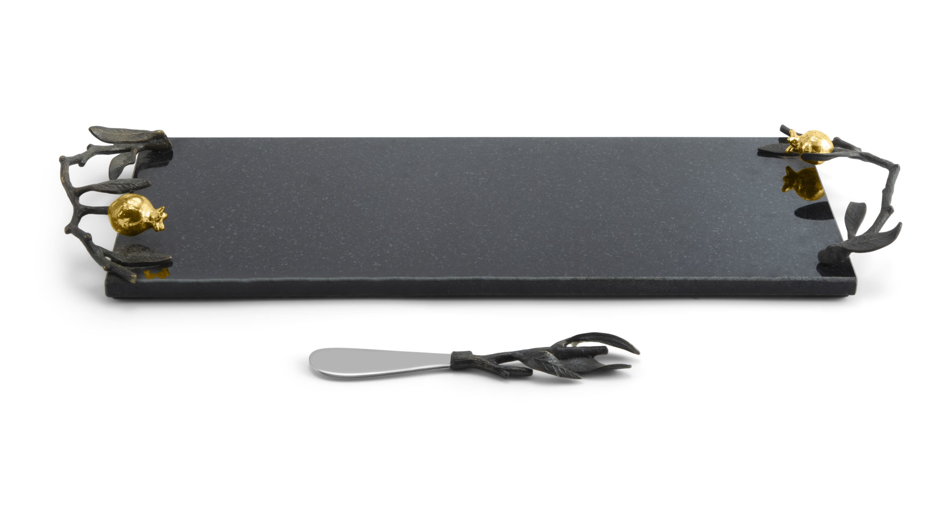175267 Pomegranate Small Cheese Board w_ Knife 2