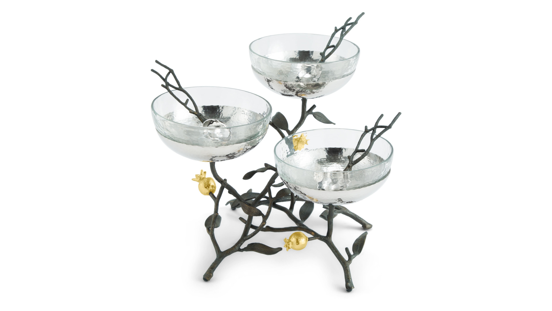 175325 Pomegranate Triple Bowl Set w_ Spoons 1