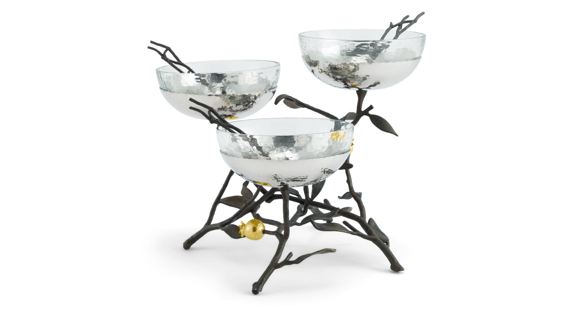 175325 Pomegranate Triple Bowl Set w_ Spoons 2