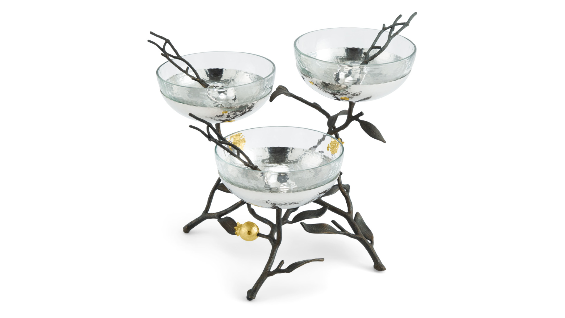 175325 Pomegranate Triple Bowl Set w_ Spoons 3